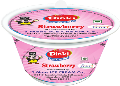 Dinki Strawberry Cup Ice Cream